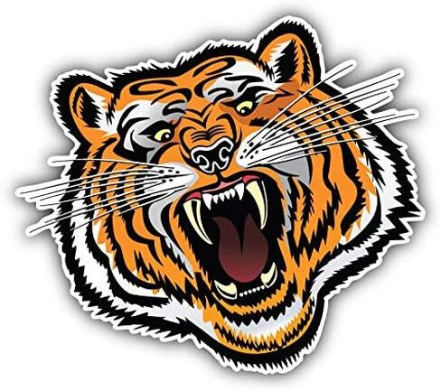 Magnet Tiger Face Flexible Vinyl Magnet Waterproof Car Magnetic Bumper Sticker 5" in Saudi Arabia