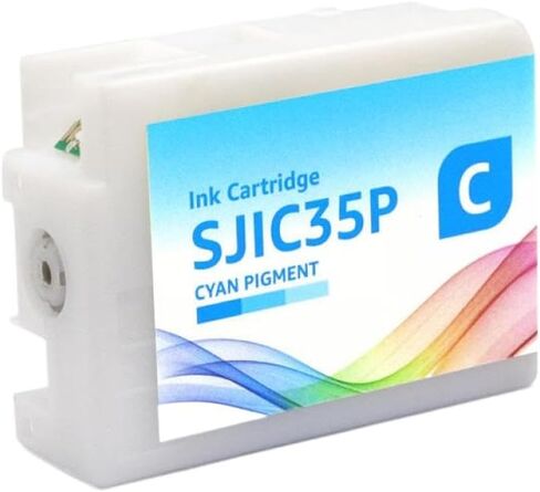 خرطوشة حبر متوافقة 80 مل SJIC35P لطابعة الملصقات الملونة تعمل مع نماذج CW-C6500P CW-C6000A CW-C6000P CW-C6500A تتضمن شريحة (SJIC35P-4pcs-1set) in Kuwait