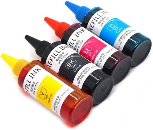 100ML 4Color Water-Based Dye Ink Refill Compatible with T124 T125 T126 T127 T128 T129 T130 NX125 NX430 NX420 NX330 NX230 NX625 Printer Models in Saudi Arabia