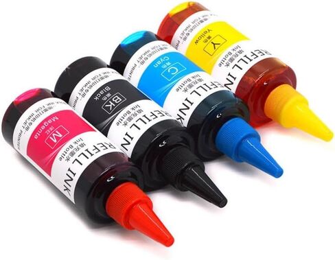100ML 4Color Water-Based Dye Ink Refill Compatible with T124 T125 T126 T127 T128 T129 T130 NX125 NX430 NX420 NX330 NX230 NX625 Printer Models in Saudi Arabia