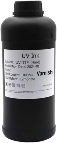 1000ML DTF Gloss Hot Stamping Varnish for Printhead Models I3200 TX800 XP600 L800 L1800 L805 DX4 DX5 DX6 DX7 DX10 Vr Varnish Compatible with DTF Printers in Saudi Arabia