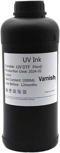 1000ML DTF Gloss Hot Stamping Varnish for Printhead Models I3200 TX800 XP600 L800 L1800 L805 DX4 DX5 DX6 DX7 DX10 Vr Varnish Compatible with DTF Printers in Saudi Arabia