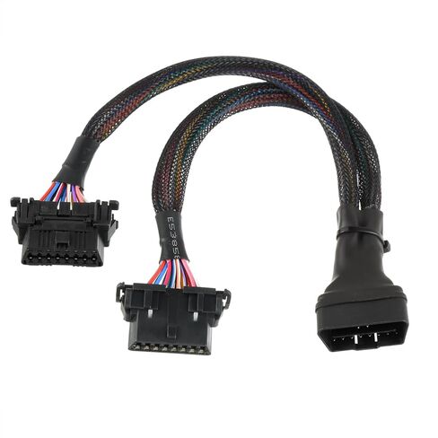 OBD2 Splitter 16 Pin Extension Adapter Cable, OBDII Splitter 2 Way Extension Cable 1FT/30CM Fits for All Standard OBD II Scanners in Kuwait