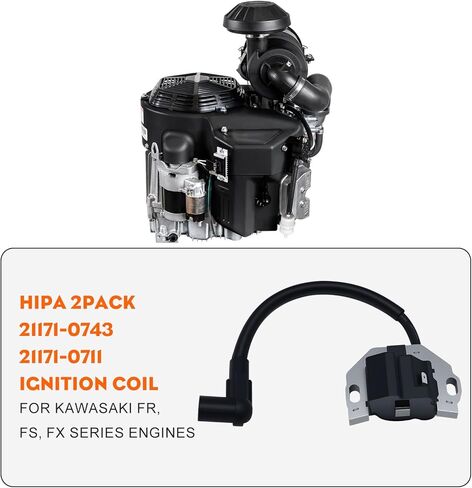 Hipa 21171-0743 Ignition Coil Replace Kawasaki 21171-7047 21171-7041 21171-0711 21171-0738 for Kawasaki FR FS FX Series Engines (2Pack) in Saudi Arabia
