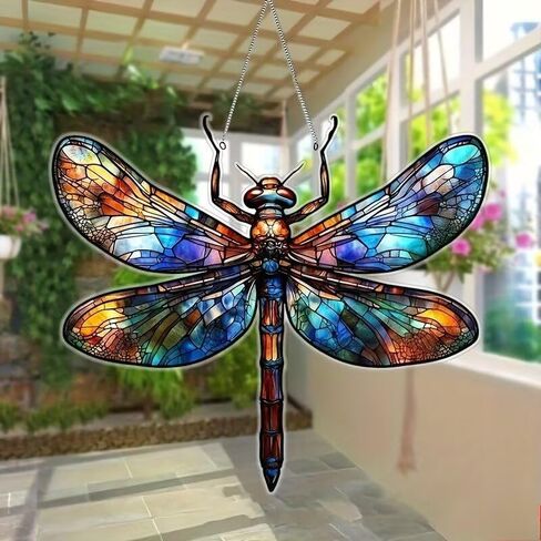 Colorful Acrylic Butterfly Suncatcher - Effect Glass Imitation Window Hanging Decor, Vivid Garden & Home Ornament, Ideal Gift for Nature Enthusiasts 1pcs in Kuwait