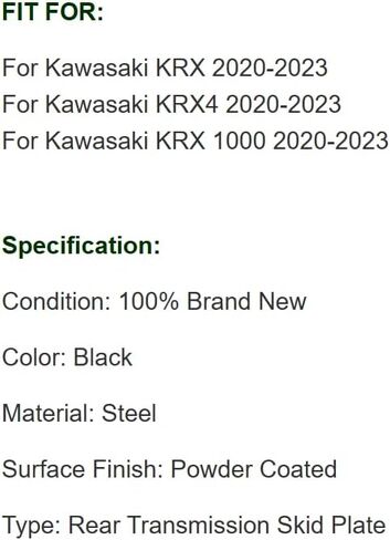 استبدال لكاواساكي الصلب ناقل الحركة الخلفي لوحة التزلج يناسب KRX4 KRX 1000 2020-2023 OEM in Kuwait