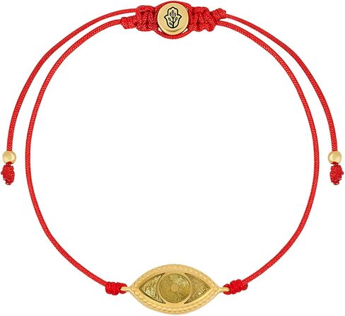 KARMA AND LUCK 18K Gold-Plated Brass Red String Bracelet for Women – Handmade in Thailand – Adjustable 5-8" Drawstring – Dreams Fulfilled Mother of Pearl Heart, Spirit's Innovation Evil Eye Peridot, Gifted & Blessed Hamsa Malachite, Faithful Abundance Cro in Saudi Arabia
