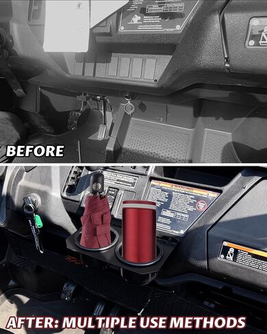 SAUTVS Dash Cup Holder Drink Bottle Holder with Mounting Bracket Compatible with Honda Pioneer 1000-3 1000-5 1000-6 2016-2025 Accessories, Large Capacity in Saudi Arabia