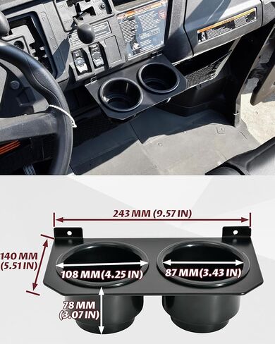 SAUTVS Dash Cup Holder Drink Bottle Holder with Mounting Bracket Compatible with Honda Pioneer 1000-3 1000-5 1000-6 2016-2025 Accessories, Large Capacity in Saudi Arabia