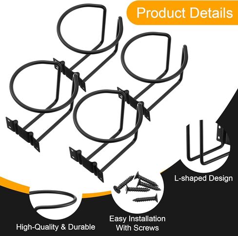 8 Pack Black Stainless Steel Wall Mounted Cup Holders – Universal Drink Holders for Boat, Yacht, Truck, RV, Car, Apartment, Swing (Includes 32 Screws) in Kuwait