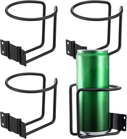 8 Pack Black Stainless Steel Wall Mounted Cup Holders – Universal Drink Holders for Boat, Yacht, Truck, RV, Car, Apartment, Swing (Includes 32 Screws) in Kuwait