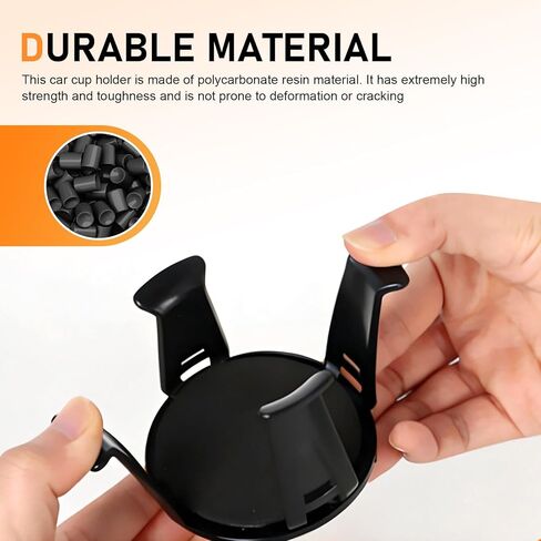 2 PCS Car Cup Holders Adapter, Anti-Slip Anti-Shake Vehicle Energy Drink Holder Insert, Self-Adhesive Automotive Cup Holders for Fixing Water Cup and Drink, Universal for Most Cars in Saudi Arabia
