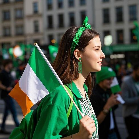 St Patricks Day Earrings Green Earrings for Women Shamrock Clover Earrings Lucky Irish Beaded Dangle Earring St Patty's Day Accessories in Kuwait