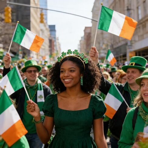 St Patricks Day Earrings Green Earrings for Women Shamrock Clover Earrings Lucky Irish Beaded Dangle Earring St Patty's Day Accessories in Kuwait