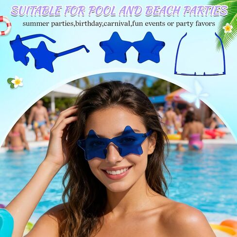 Wholesale 50 Pack Rimless Star Sunglasses Bulk, Fun Colorful Star Party Glasses for Women Men in Saudi Arabia
