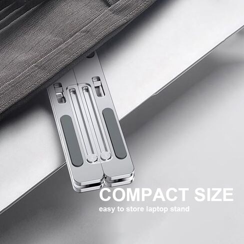 Foldable Laptop Stand,Laptop Holder Riser,Computer Tablet Stand,Computer Riser for Desk,Compatible with 10-15.6 Inch Laptops,iPad(Black,White) in Saudi Arabia