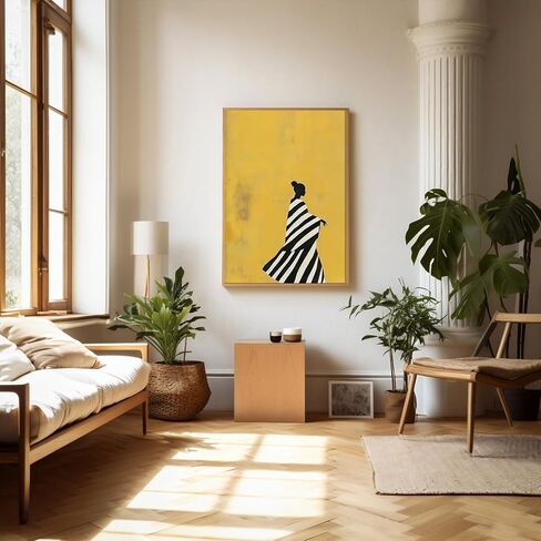 Black African American Women Pictures Wall Art Black Female Picture Printing Trendy African American Girl Poster Minimalist Wall Art 16x24 Inch Unframed for Apartment Living Room Bedroom Home Decor in Saudi Arabia