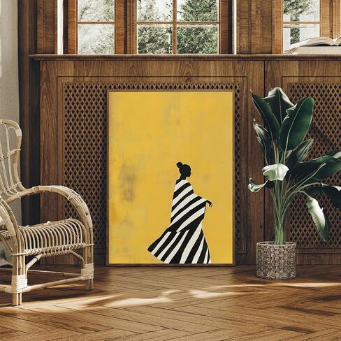 Black African American Women Pictures Wall Art Black Female Picture Printing Trendy African American Girl Poster Minimalist Wall Art 16x24 Inch Unframed for Apartment Living Room Bedroom Home Decor in Saudi Arabia
