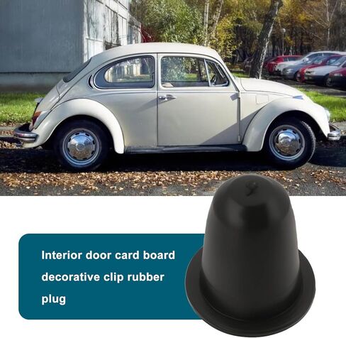 50Pcs Interior Door Card Panel Trim Clip Rubber Bungs Compatible with VW Classic Beetle 13.4x14mm Inner Hole Trim Clip Rubber Stoppers Black in Kuwait