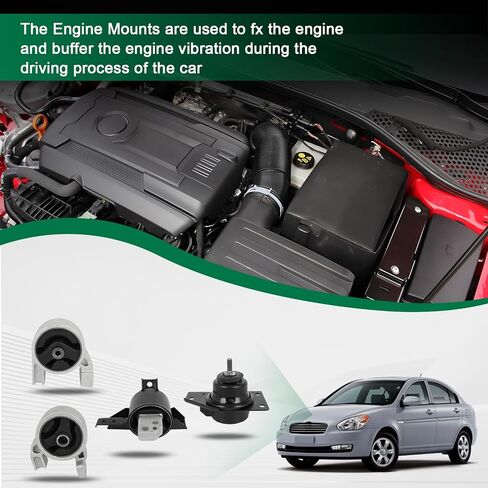 مجموعة حامل محرك المحرك SCITOO ومجموعة حامل ناقل الحركة لشركة Hyundai Accent 2006-2011، لكيا ريو 2006-2011، لكيا Rio5 2006-2011 A7164 A7159 A7152 A7136 in Kuwait