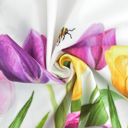 ستائر المطبخ الربيعية للنوافذ، ستائر فراشة الربيع مع جيب قضيب لنافذة الحمام ديكور المنزل، 54 × 18 بوصة in Kuwait