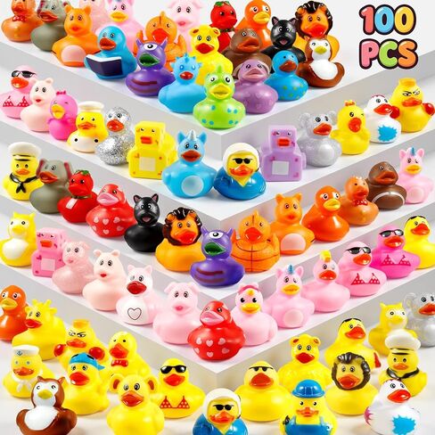 24 Pack Valentines Day Rubber Ducks, Bulk Heart Themed Duckies for Classroom Exchange Gifts, School Prizes & Party Favors | Cute Valentines Giveaways for Kids, Jeep Ducking & Handouts in Saudi Arabia