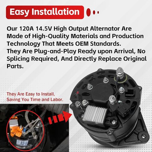 45-2671 120A 14.5V مولد كهربائي عالي الإخراج متوافق مع Thermo King Tripac APU Evo، استبدال # 452671 1E78291G00 1E78291G02 41-9925 45-2596 45-2669 845-2596 20-45-2259 845-2681 9513-45 in Kuwait