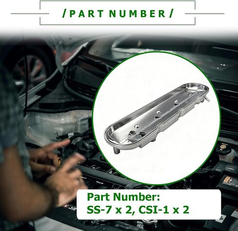 PartsFlow Engine Valve Cover with Gasket and Bolts - Replaces 12570427, 264-965 - Compatible with Chevy Silverado GMC Sierra Tahoe Yukon Cadillac Escalade 1999-2010 4.8L 5.3L 6.0L V8 in Saudi Arabia
