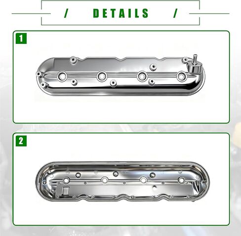 PartsFlow Engine Valve Cover with Gasket and Bolts - Replaces 12570427, 264-965 - Compatible with Chevy Silverado GMC Sierra Tahoe Yukon Cadillac Escalade 1999-2010 4.8L 5.3L 6.0L V8 in Saudi Arabia
