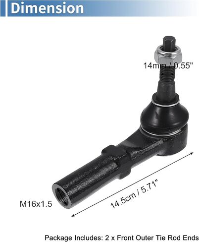 X AUTOHAUX 2 قطعة قضيب ربط خارجي أمامي ينتهي عدة تعليق قضيب ربط التوجيه لدودج لرام 1500 لرام 2500 لرام 3500 رابط السحب رقم ES3538 in Saudi Arabia