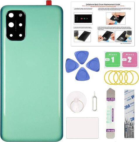 GREEN FUSION Compatible with OnePlus 9 Back Cover Replacement, OnePlus 9 Back Housing Door with Pre-installed Camera Lens, Repair Tools & Instruction, Astral Black in Saudi Arabia