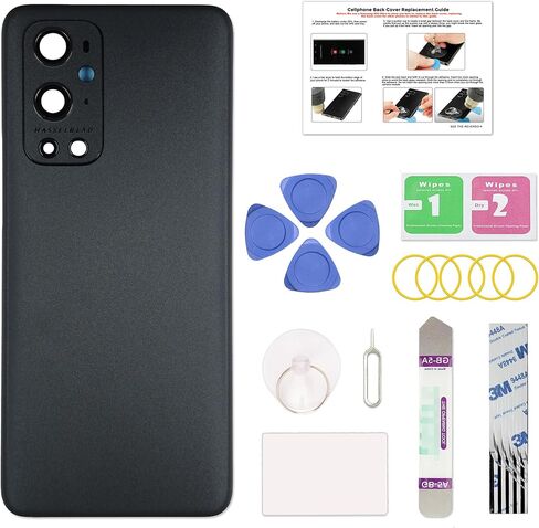 GREEN FUSION Compatible with OnePlus 9 Back Cover Replacement, OnePlus 9 Back Housing Door with Pre-installed Camera Lens, Repair Tools & Instruction, Astral Black in Saudi Arabia