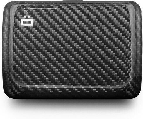 حامل بطاقة أصلي من ألياف الكربون مع قفل معدني، حماية RFID ضد الاحتيال وإزالة المغناطيسية، محفظة صغيرة الحجم، Smart Case موديل OSLO in Kuwait