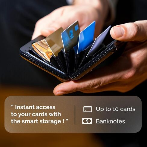 حامل بطاقة أصلي من ألياف الكربون مع قفل معدني، حماية RFID ضد الاحتيال وإزالة المغناطيسية، محفظة صغيرة الحجم، Smart Case موديل OSLO in Kuwait