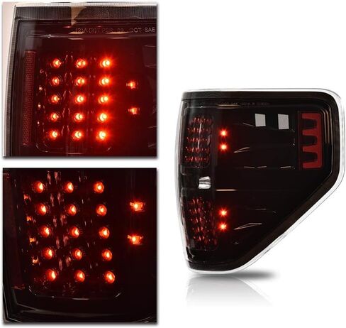 G-PLUS LED Tail Lights Compatible with Ford F150 2009-2014 Clear Lens Black Housing Left Driver & Right Passenger Rear Tail light Brake Lamps Assembly in Saudi Arabia