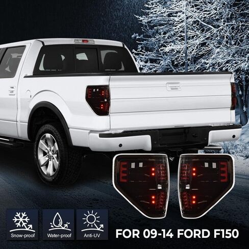 G-PLUS LED Tail Lights Compatible with Ford F150 2009-2014 Clear Lens Black Housing Left Driver & Right Passenger Rear Tail light Brake Lamps Assembly in Saudi Arabia