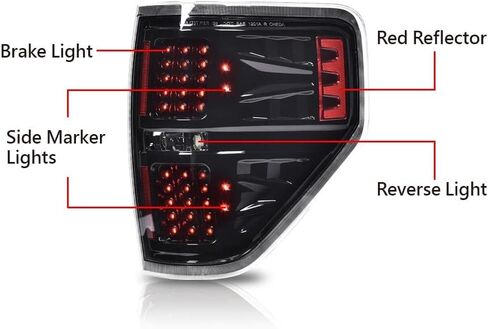 G-PLUS LED Tail Lights Compatible with Ford F150 2009-2014 Clear Lens Black Housing Left Driver & Right Passenger Rear Tail light Brake Lamps Assembly in Saudi Arabia
