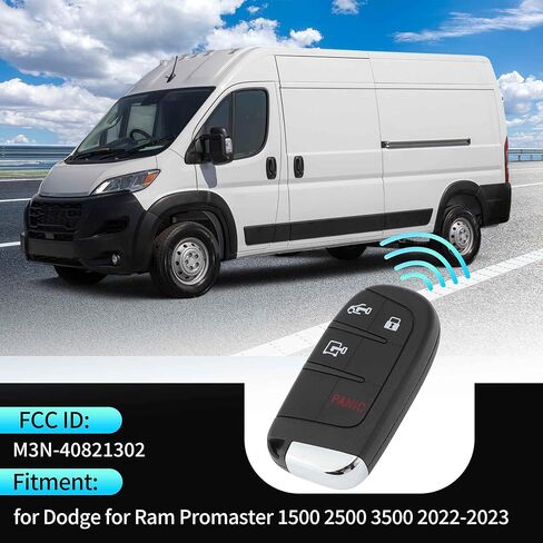 4 أزرار مفتاح قذيفة حالة دخول بدون مفتاح البعيد مفتاح فوب استبدال حالة ل دودج ل Ram Promaster 1500 2500 3500 2022-2023 M3N-40821302 in Saudi Arabia