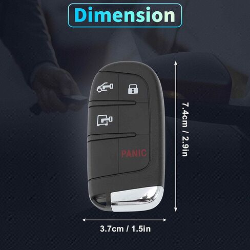 4 أزرار مفتاح قذيفة حالة دخول بدون مفتاح البعيد مفتاح فوب استبدال حالة ل دودج ل Ram Promaster 1500 2500 3500 2022-2023 M3N-40821302 in Saudi Arabia