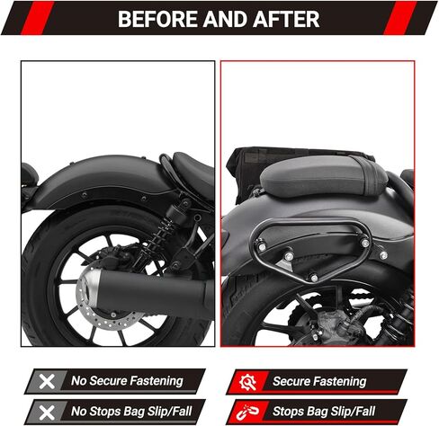 Motorcycle Saddlebag Support Brackets for Rebel 300 CMX300 Rebel 500 CMX500 2017 2018 2019 2020 2021 2022 2023 2024 2025 2026 Saddle Bag Side Support Mount Brackets in Kuwait