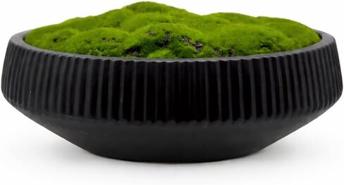 Macomine Design Moss Bowl | 12" Diameter | Artificial | Lightweight Ceramic | Fluted Bowl | Home Décor in Saudi Arabia