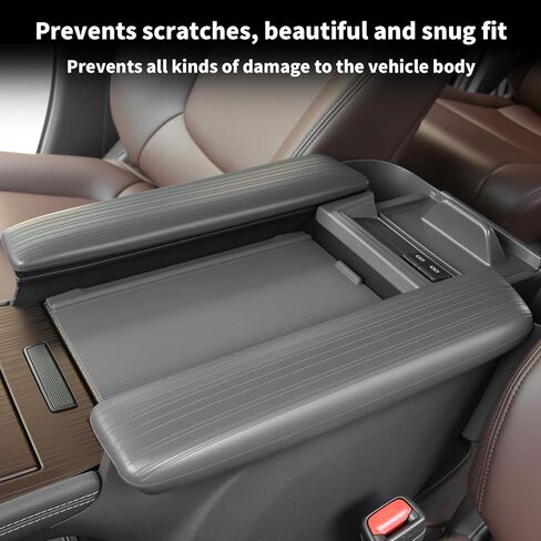 قطعتان من الغطاء الجانبي لمسند الذراع لوحدة التحكم المركزية لسيارة Toyota Sienna 2021-2026 من السيليكون لصندوق تخزين مسند الذراع وغطاء جانبي متوافق مع LE/XLE/XSE/Woodland Edition/Limited/Platinum (رمادي) in Kuwait