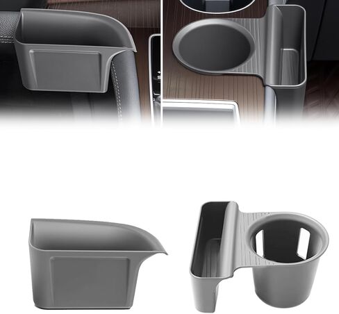 قطعتان من الغطاء الجانبي لمسند الذراع لوحدة التحكم المركزية لسيارة Toyota Sienna 2021-2026 من السيليكون لصندوق تخزين مسند الذراع وغطاء جانبي متوافق مع LE/XLE/XSE/Woodland Edition/Limited/Platinum (رمادي) in Kuwait