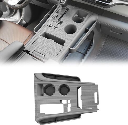 قطعتان من الغطاء الجانبي لمسند الذراع لوحدة التحكم المركزية لسيارة Toyota Sienna 2021-2026 من السيليكون لصندوق تخزين مسند الذراع وغطاء جانبي متوافق مع LE/XLE/XSE/Woodland Edition/Limited/Platinum (رمادي) in Kuwait