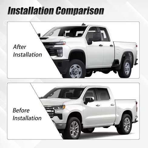 غطاء مقبض الباب الخارجي باللون الأسود من AUCERAMIC غطاء لاصق بدون أزرار مناسب 2014-2018 لسيارة Chevy شيفروليه سيلفرادو GMC Sierra 1500 2500HD 3500HD Suvs Trucks Car Caps Trim Protector in Saudi Arabia
