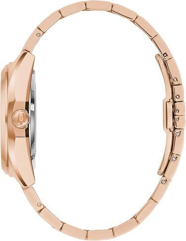 Bulova Surveyor Automatic Purple Dial Rose Gold-Tone Watch 39mm - 97B234 in Saudi Arabia