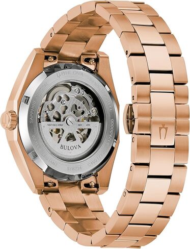 Bulova Surveyor Automatic Purple Dial Rose Gold-Tone Watch 39mm - 97B234 in Saudi Arabia