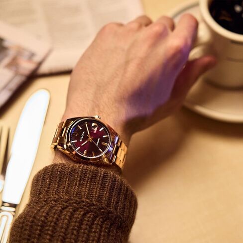 Bulova Surveyor Automatic Purple Dial Rose Gold-Tone Watch 39mm - 97B234 in Saudi Arabia