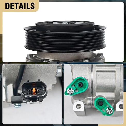 Air Conditioner AC Compressor Fits for Hyundai Sonata 2.0L 2.4L 2011-2012, for Kia Optima 2.0L 2.4L 2011-2012, CO 11218C AC Compressor, Replaces CO-11218C, 178317, 977013R000, 977013R000RU in Saudi Arabia