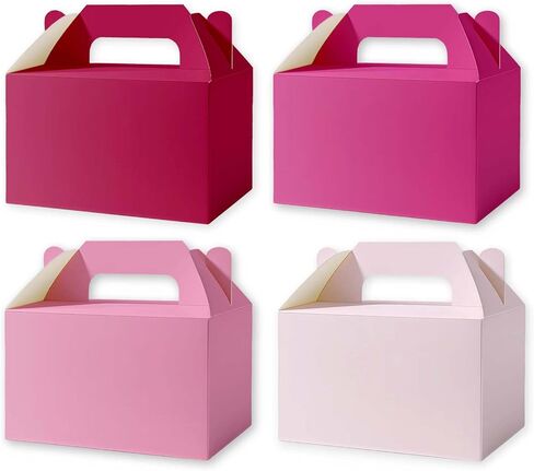 24 حزمة من صناديق هدايا الحفلات من RVEAFA، 4 أنماط من صناديق الهدايا ذات اللون الوردي الفاتح للحلوى، صندوق هدايا صغير الحجم لعيد الحب، هدايا حفلات أعياد الميلاد الوردية، حقائب جودي للأطفال، 6 × 3 × 3.5 بوصة in Kuwait